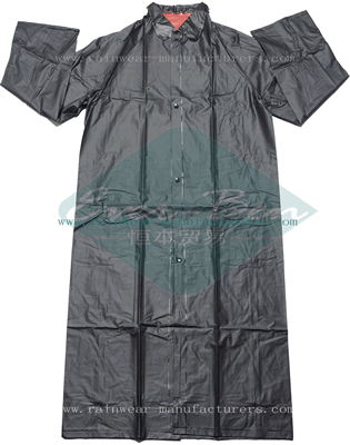 PVC black rain suit-heavy rain coat